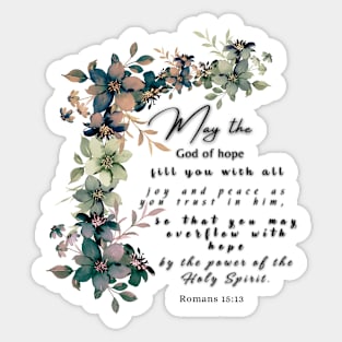 Romans 15:13 Famous Bible Verse. Sticker